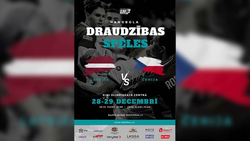 Latvijas vīriešu handbola izlase draudzības spēlēs tiksies ar Čehijas komandu